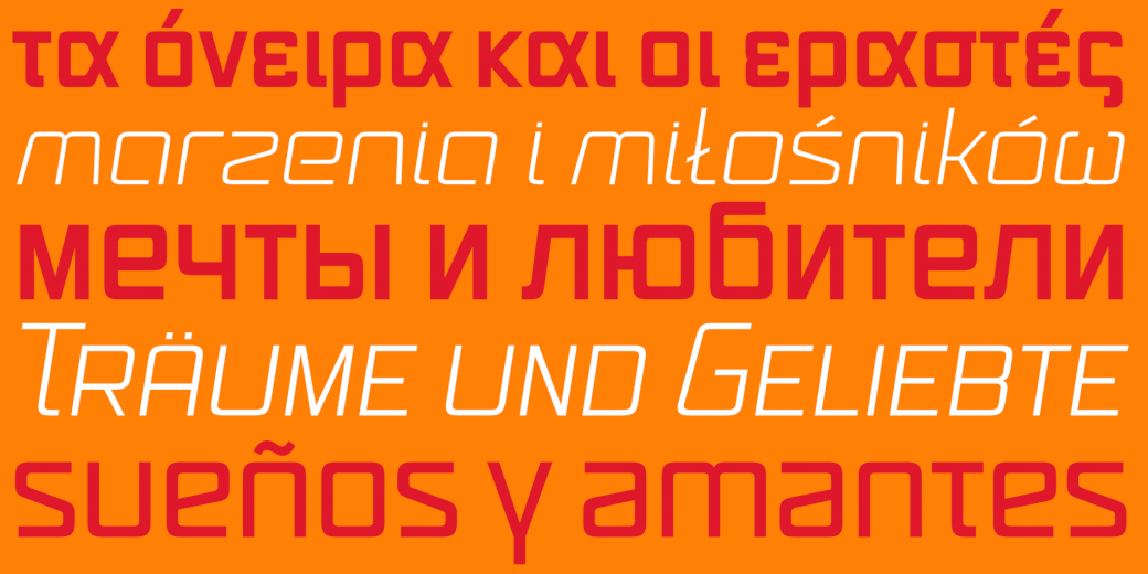 Przykład czcionki Vox Wide Light Italic